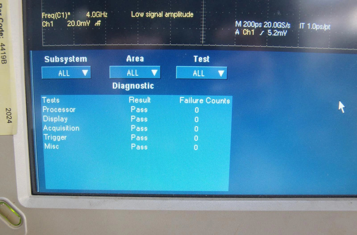 Tektronix TDS6604 Digital Storage Oscilloscope 6GHz 20GS/s