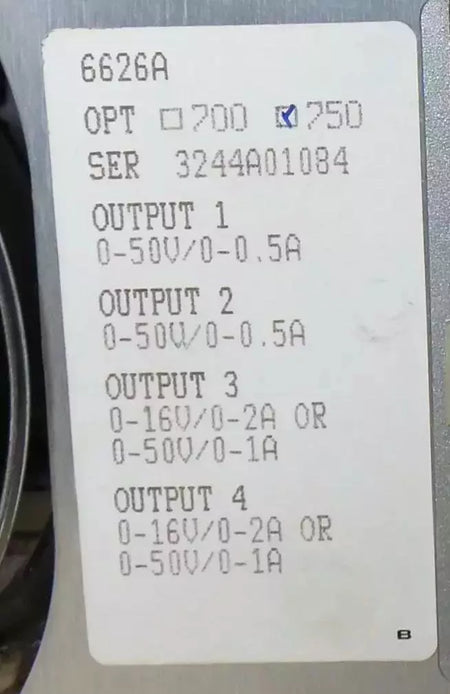 HP 6626A System DC Power Supply - High-Quality Power Solution