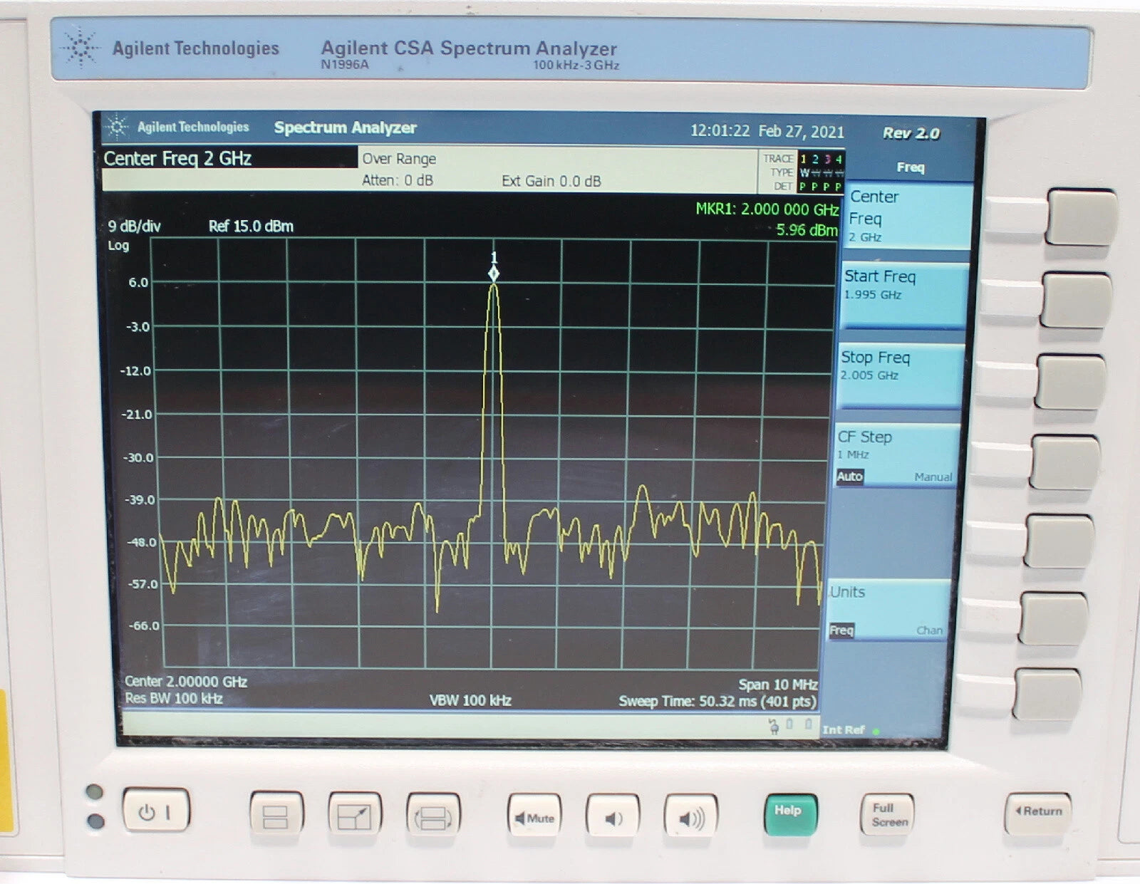 HP Agilent Keysight N1996A 100 kHz to 3 GHz CSA Spectrum Analyzer AS-IS