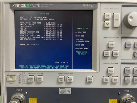 Anritsu 37247D 40 MHz-20 GHz Microwave Vector Network Analyzer Opt.7S , Ethernet