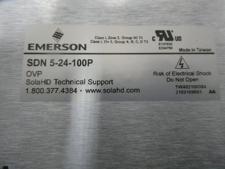 Emerson SDN 5-24-100P Over Voltage Protection Module