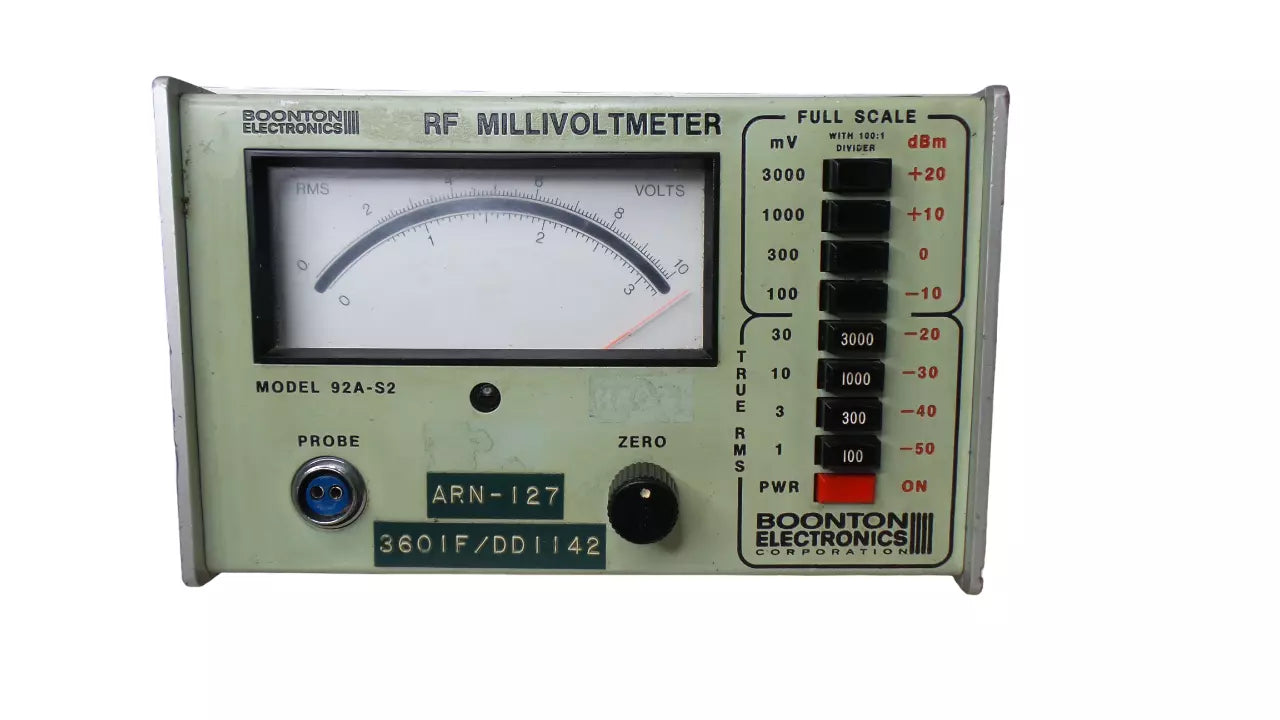 BOONTON Electronics 92A-S2 RF Millivoltmeter