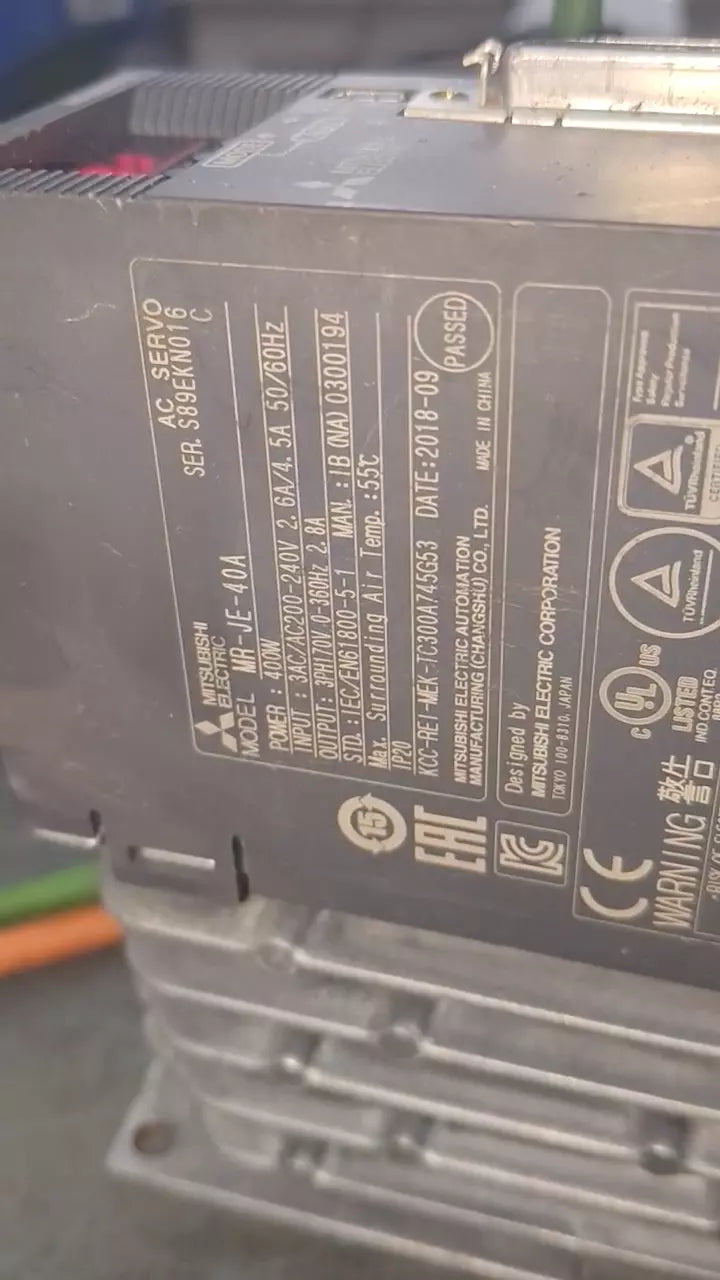 Mitsubishi Electric MR-JE-40A AC Servo Amplifier Digital Drive CNC Automation