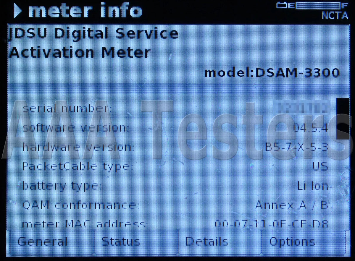 JDSU Viavi DSAM-3300 xt DOCSIS 3.0 CATV Meter 6MHz DSAM3300 Home Certification - XG eqpt