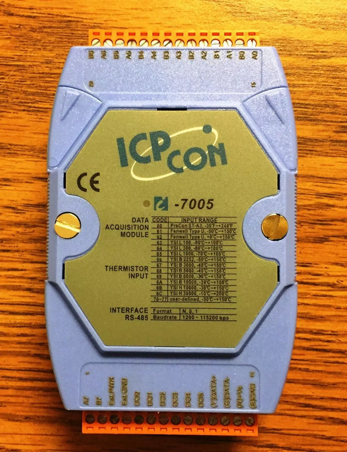 ICP I-7005 8-Channel Thermistor Input and 6-Channel Alarm Output Module