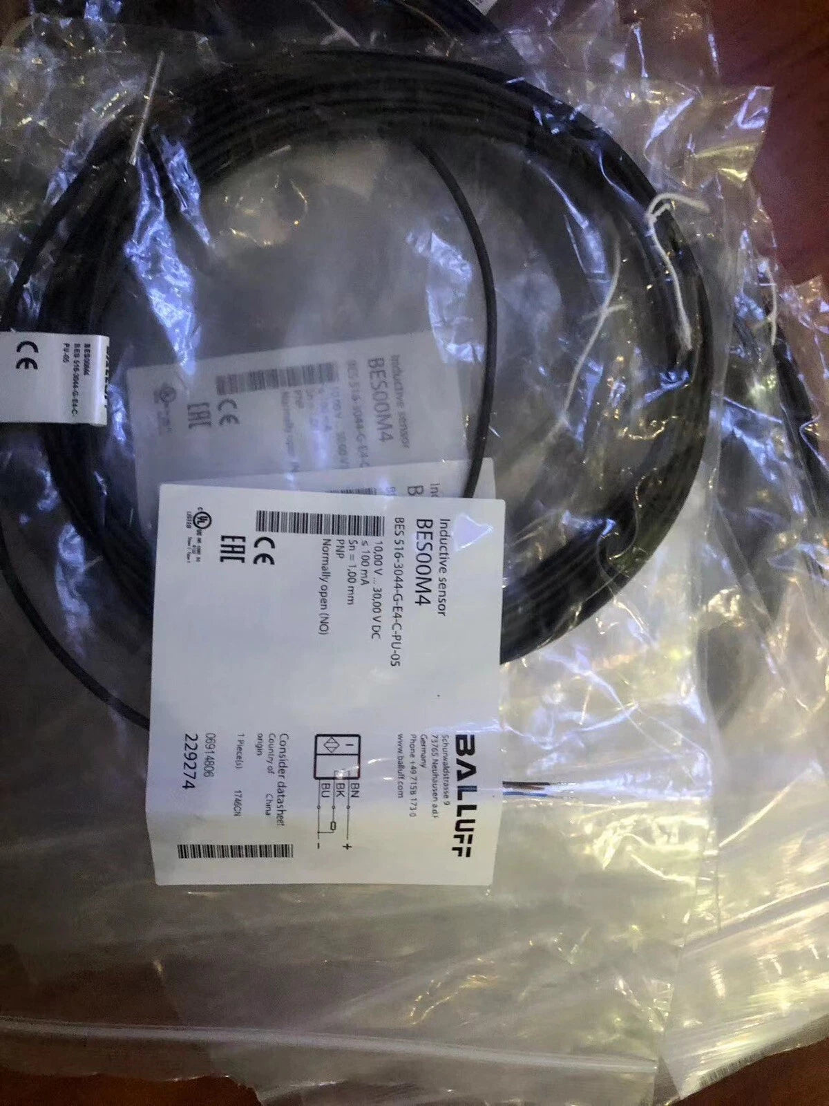 BALLUFF BES00M4 Proximity Sensor BES 516-3044-G-E4-C-PU-05