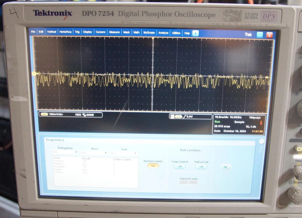 Tektronix DPO7254 Digital Phosphor Oscilloscope 2.5GHz, 40Gs/s AS-IS