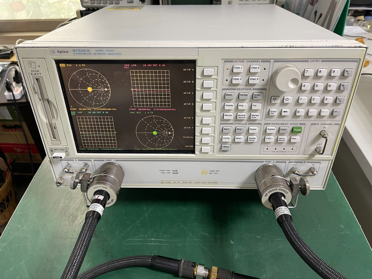 Agilent Keysight 8722ES 50MHz-40GHz Network Analyzer w/Opt.1D5/010/012/089_06113 - XG eqpt