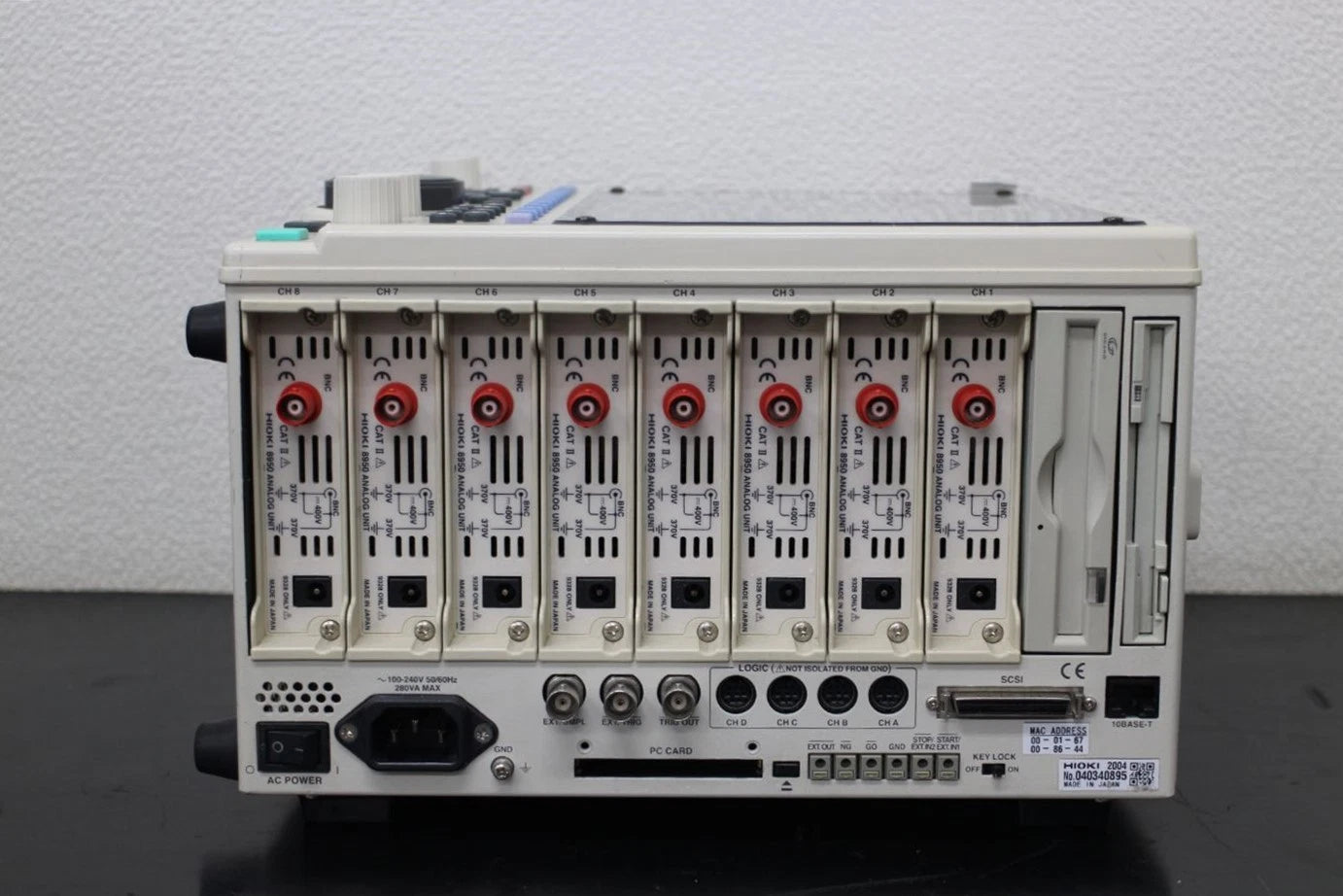 HIOKI 8855 + 8950*8 8ch 512MW 10MHz Memory Hi-Corder