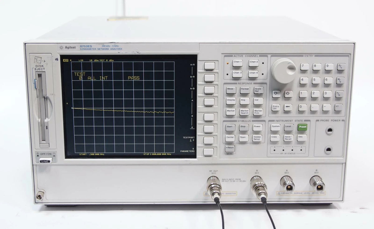 Agilent / Keysight 8753ES S-Parameter Network Analyzer 300kHz to 3GHz OPT 011