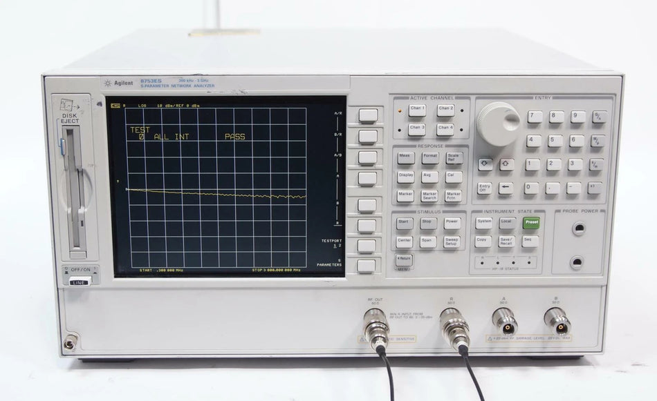 Agilent / Keysight 8753ES S-Parameter Network Analyzer 300kHz to 3GHz OPT 011
