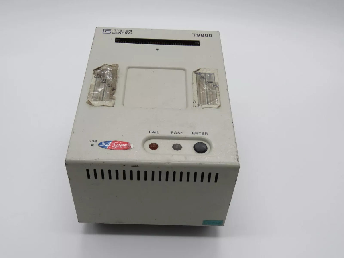 System General T9800 Device Programmer Input 100-200VAC 50-60HZ 1.2A