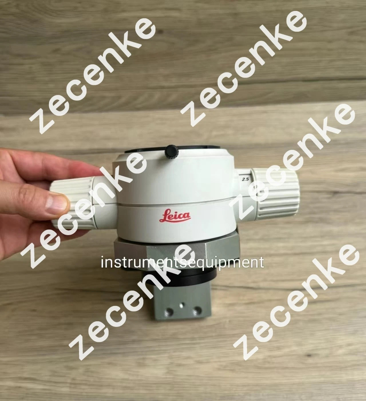 Leica MS5 Stereo Microscope Gear Zoom Body with 0.32X 10422564 Auxiliary Mirror