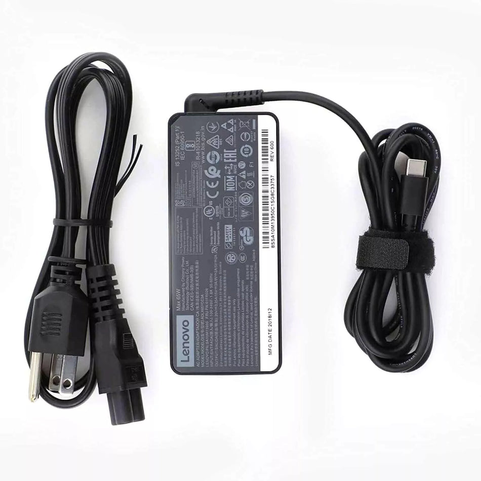 Lenovo 65W 20V 3.25A USB-C AC Adapter Charger for Laptop & Smartphone