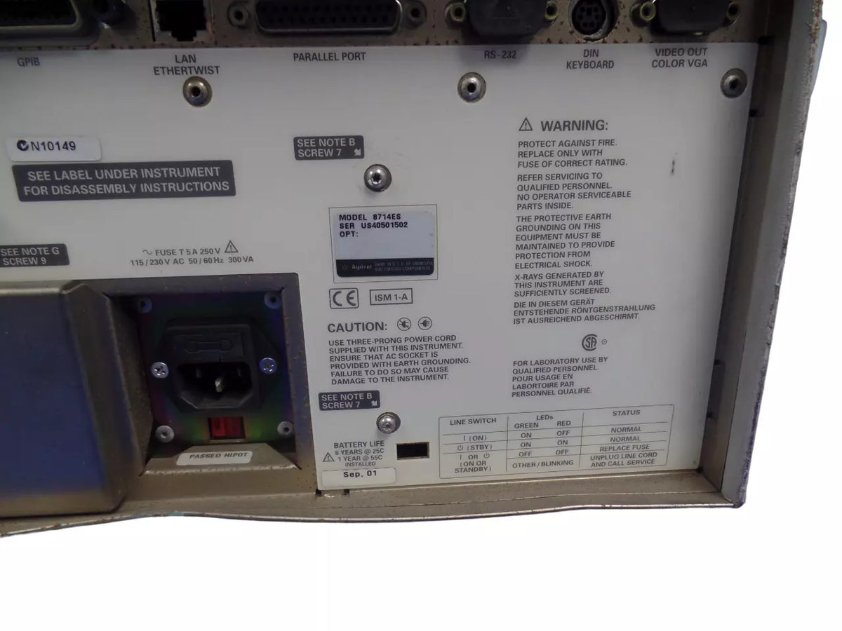 Agilent 8714ES RF Network Analyzer 300 kHz - 3000 MHz