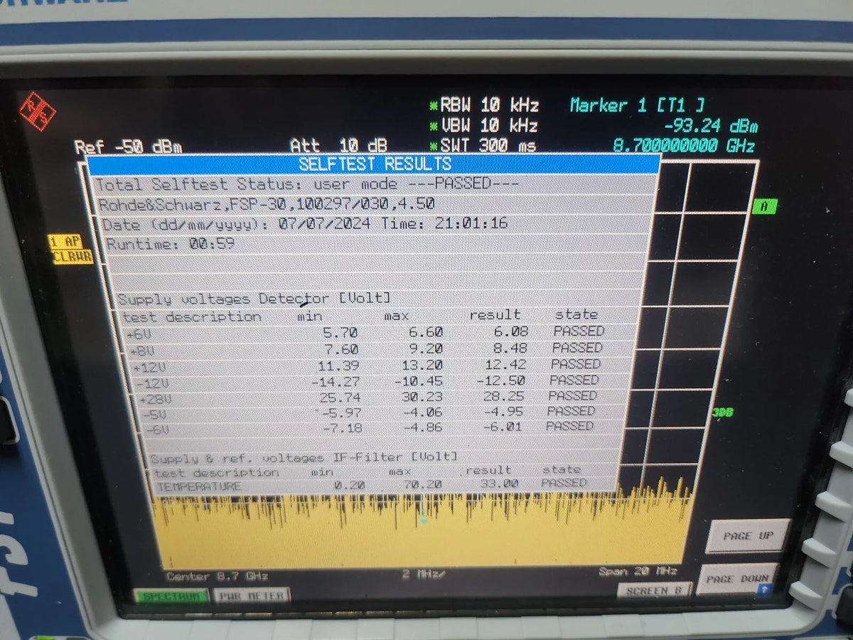 R&S FSP30 9kHz to 30GHz Spectrum Analyzer (0297)