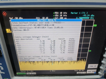 R&S FSP30 9kHz to 30GHz Spectrum Analyzer (0297)