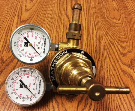 Matheson 19-590 Gas Regulator with 2 Matheson Gauges