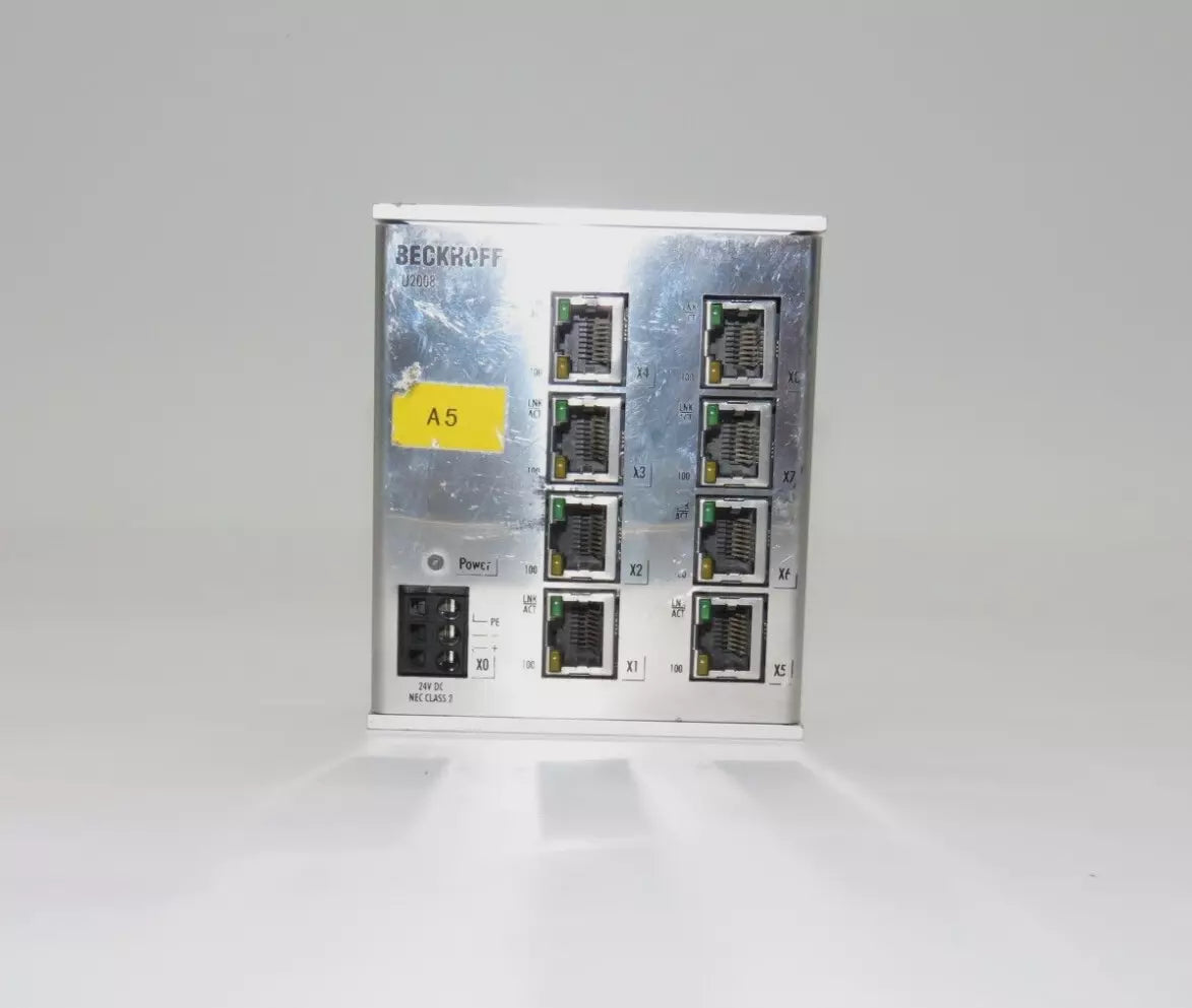 Beckhoff CU2008-0000 Ethernet Switch 8 Ports 100 Mbit/s 24 V DC RJ45