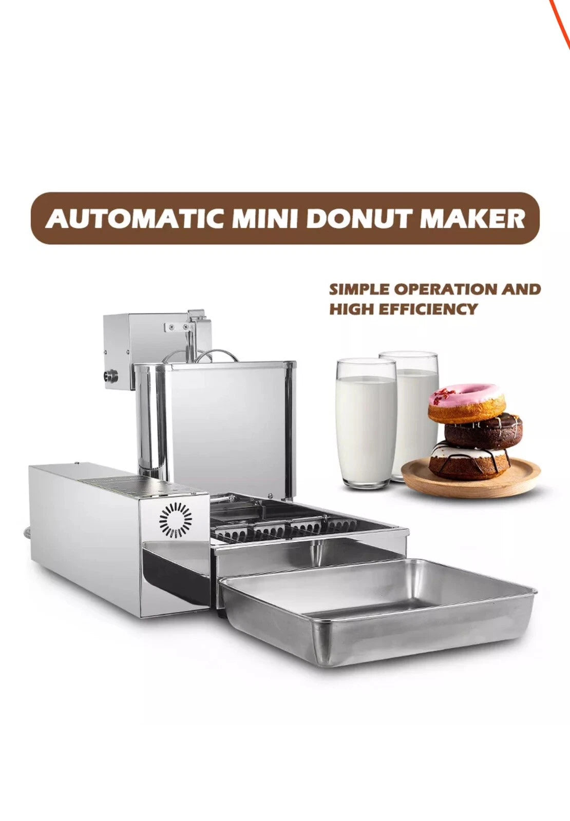 Commercial Automatic Donut Machine Stainless Steel 4 Rows - 1800pcs/h