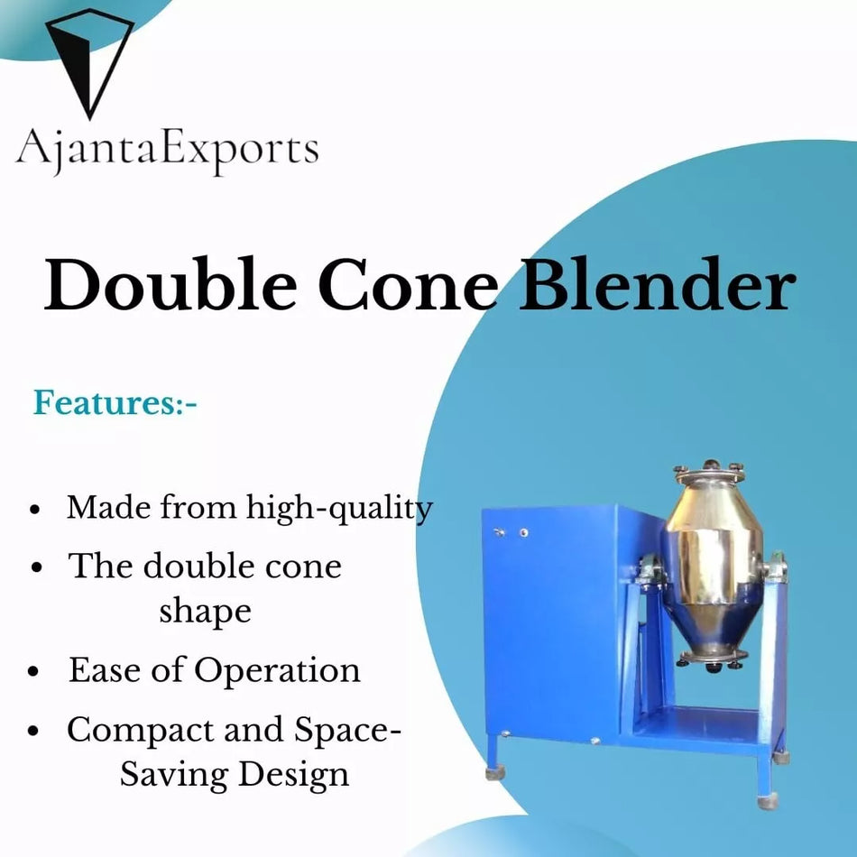 AjantaExports Double Cone Blender with Electric Motor & Gearbox
