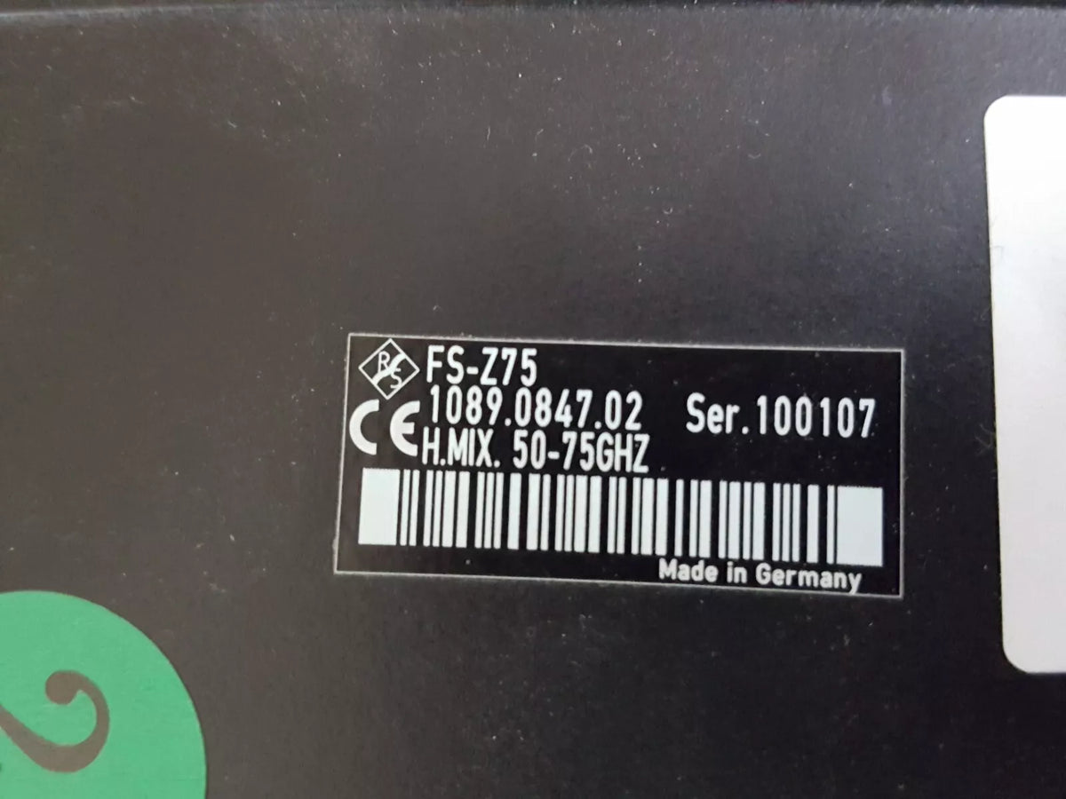 R&S FS-Z75 Waveguide Mixer RF 50-75GHz