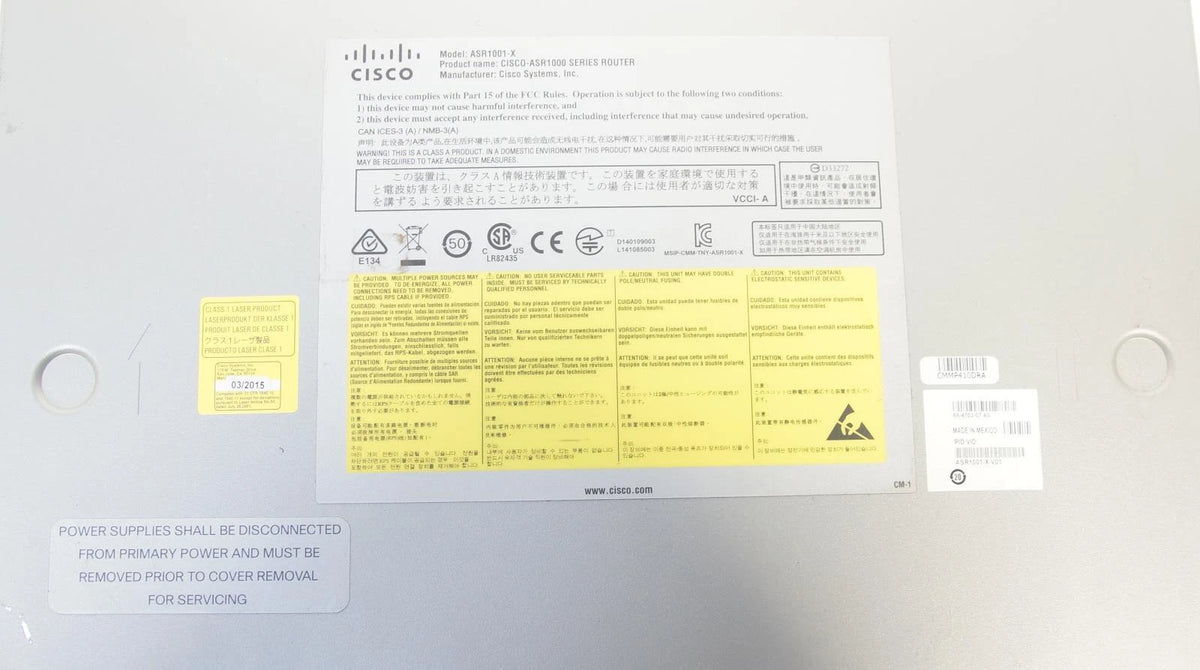 CISCO ASR1001-X Gigabit SFP Router w/ Advanced Enterprise License