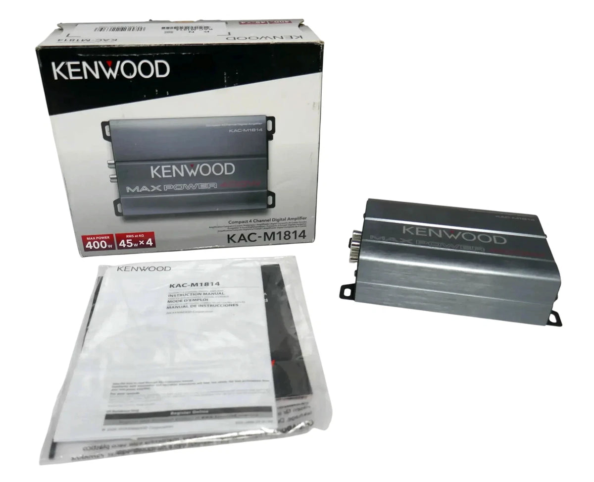 Kenwood KAC M1814 Marine/Motorsports 4 Channel Compact Amplifier, 400W