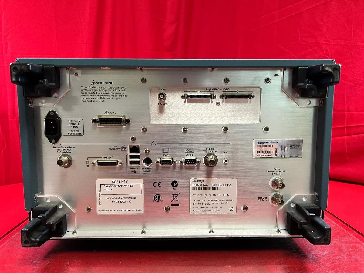 Tektronix RSA6114A Real Time Spectrum Analyzer 9 kHz-14 GHz OPT. 02/05/110/20