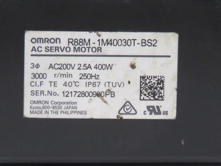 Omron R88M-1M40030T-BS2 Servo Motor Absolute Encoder 200 VAC