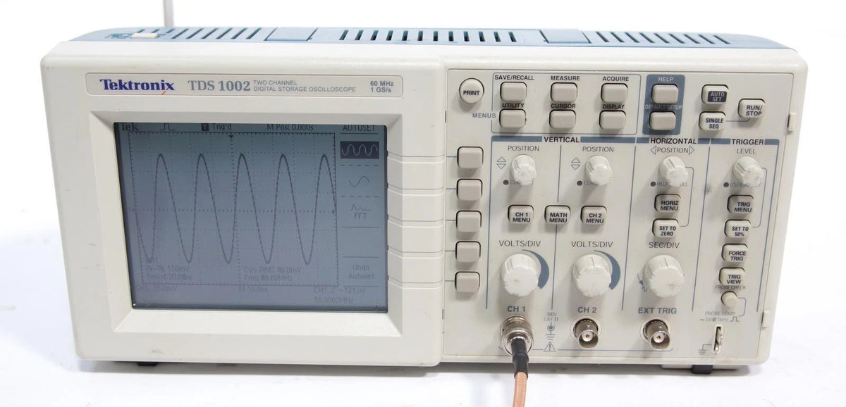 Tektronix TDS 1002 2CH 60MHz 1GS/s Digital Storage Oscilloscope