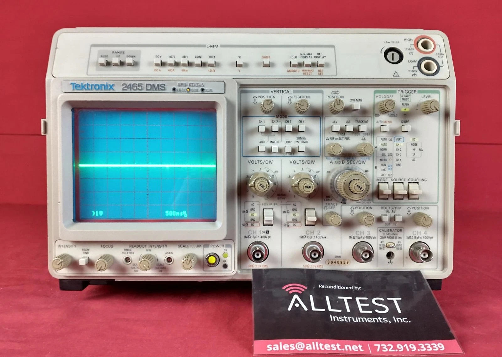 Tektronix 2465DMS Analog Oscilloscope 300MHz 4 Channels