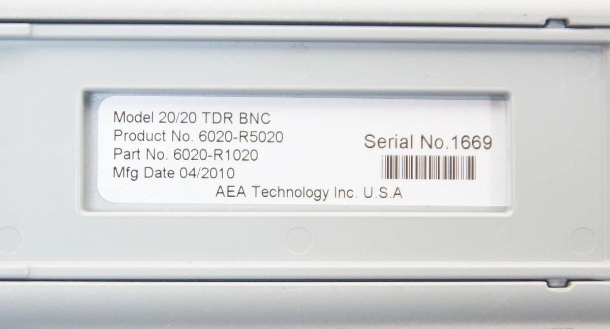 AEA Technology Inc 20/20 TDR BNC Cable Fault Locator Model 6020-R5020