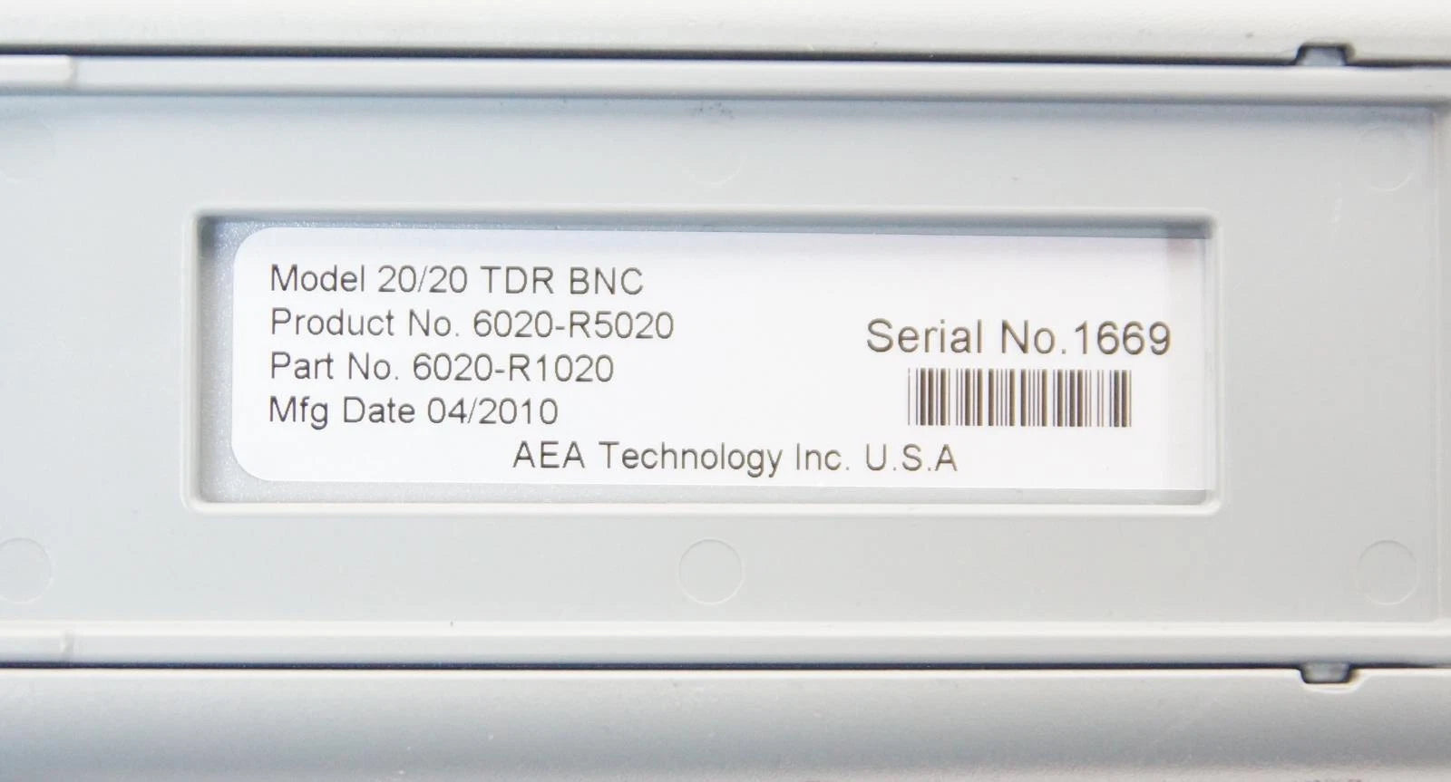AEA Technology Inc 20/20 TDR BNC Cable Fault Locator Model 6020-R5020