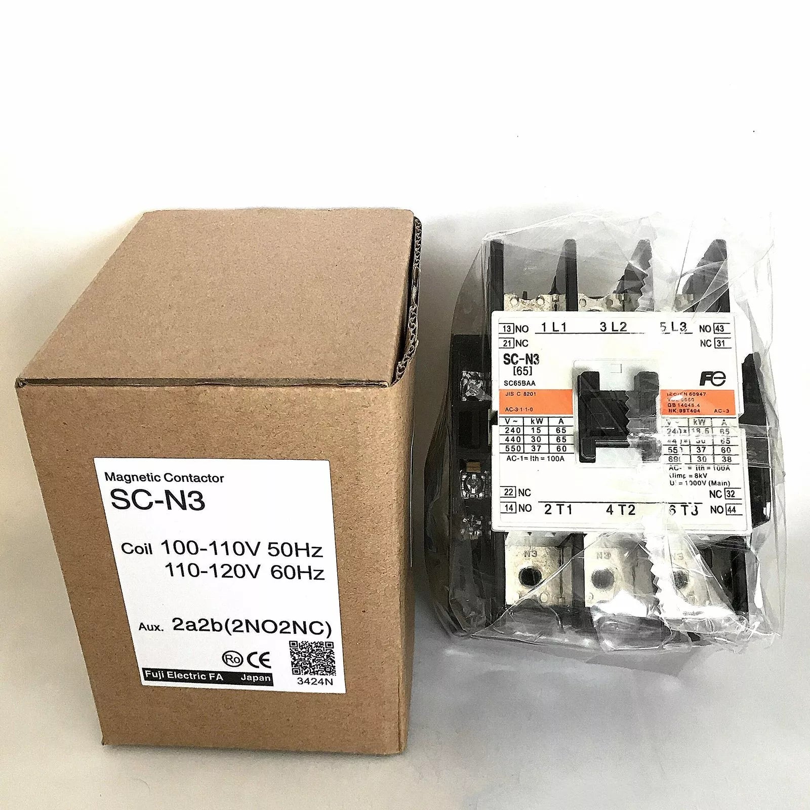 One FUJI SC-N3 110V AC Contactor SC-N3 Expedited Shipping New In Box