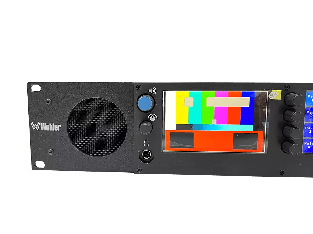 Wohler AMP2-16V-3G Dual 4.3 inch OLED 3G HD/SD-SDI 16-Channel Audio Video Monitor
