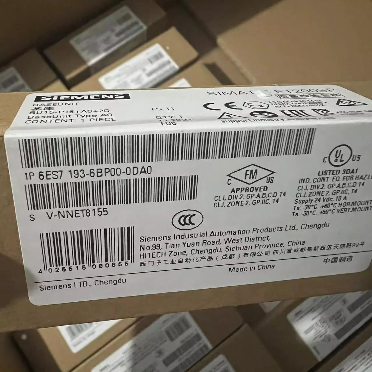 SIEMENS 6ES7 193-6BP00-0DA0 PLC Module in New Box - Fast Shipping