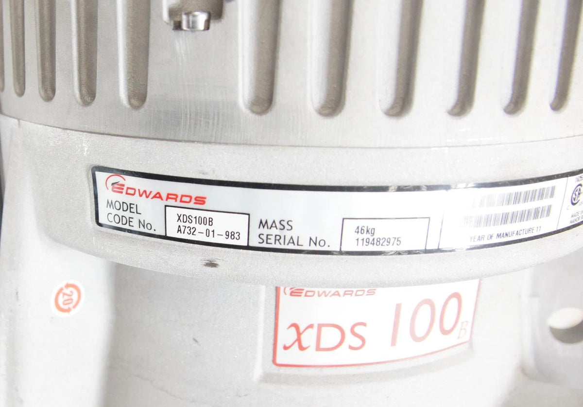 Pair of Edwards XDS46i / XDS100 Dry Scroll Vacuum Pumps AS-IS