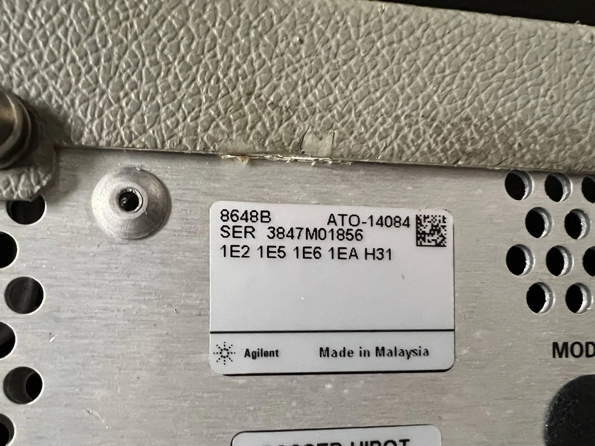 Agilent/Keysight 8648B H31 Synthesized Signal Generator 9kHz to 2GHz