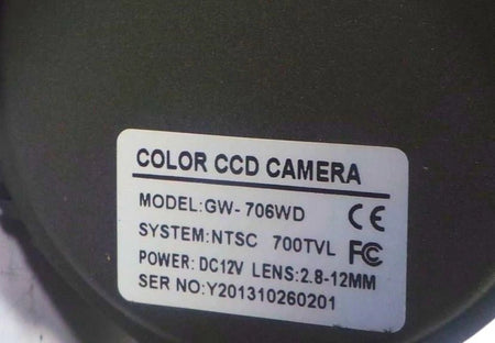 COLOR CCD CAMERA GW-706WD / OPEN BOX - FREE SHIPPING