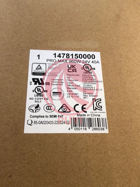 Weidmuller 1478150000 PRO MAX 960W 24V 40A Power Supply