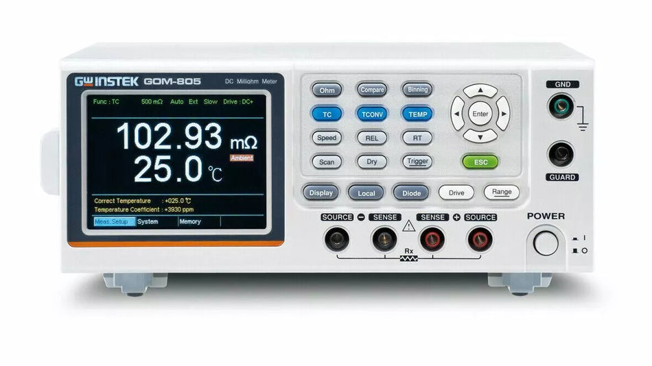 GW Instek GOM-805 DC Milli-Ohm Meter with Handler and GPIB