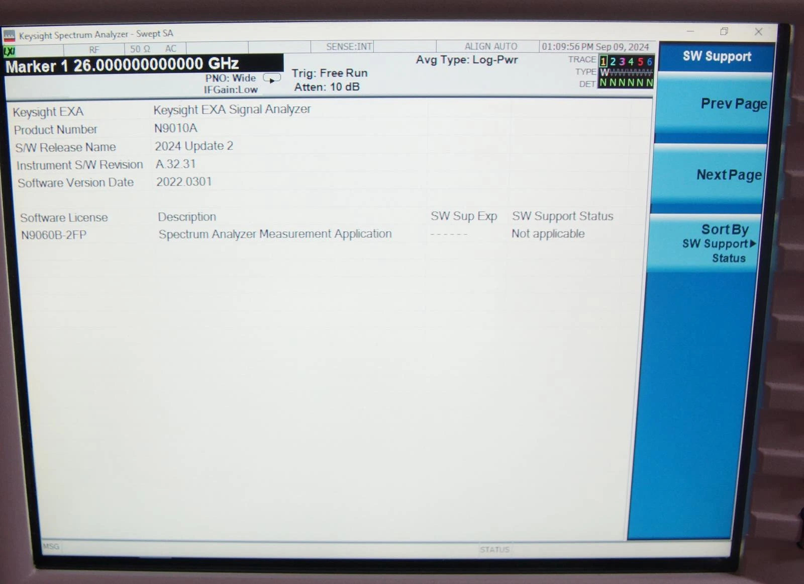Agilent N9010A 26.5GHz EXA Signal Analyzer with Options 526 B25 FS1 2FP 3FP 4FP
