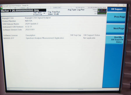 Agilent N9010A 26.5GHz EXA Signal Analyzer with Options 526 B25 FS1 2FP 3FP 4FP