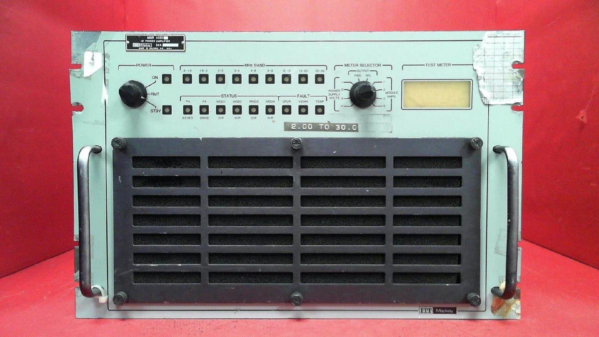 Mackay MSR1020 Commercial Milspec HF Amplifier 10M - 160M 1KW+