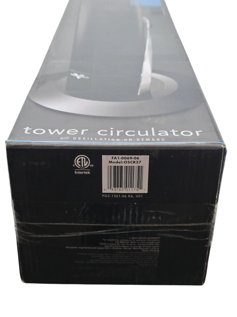 Vornado 37" Oscillating Tower Fan OSCR37 - Black - Free Shipping.