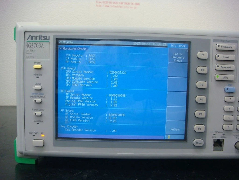 Anritsu MG3700 /021 250kHz-3.0GHz Vector Signal Generator