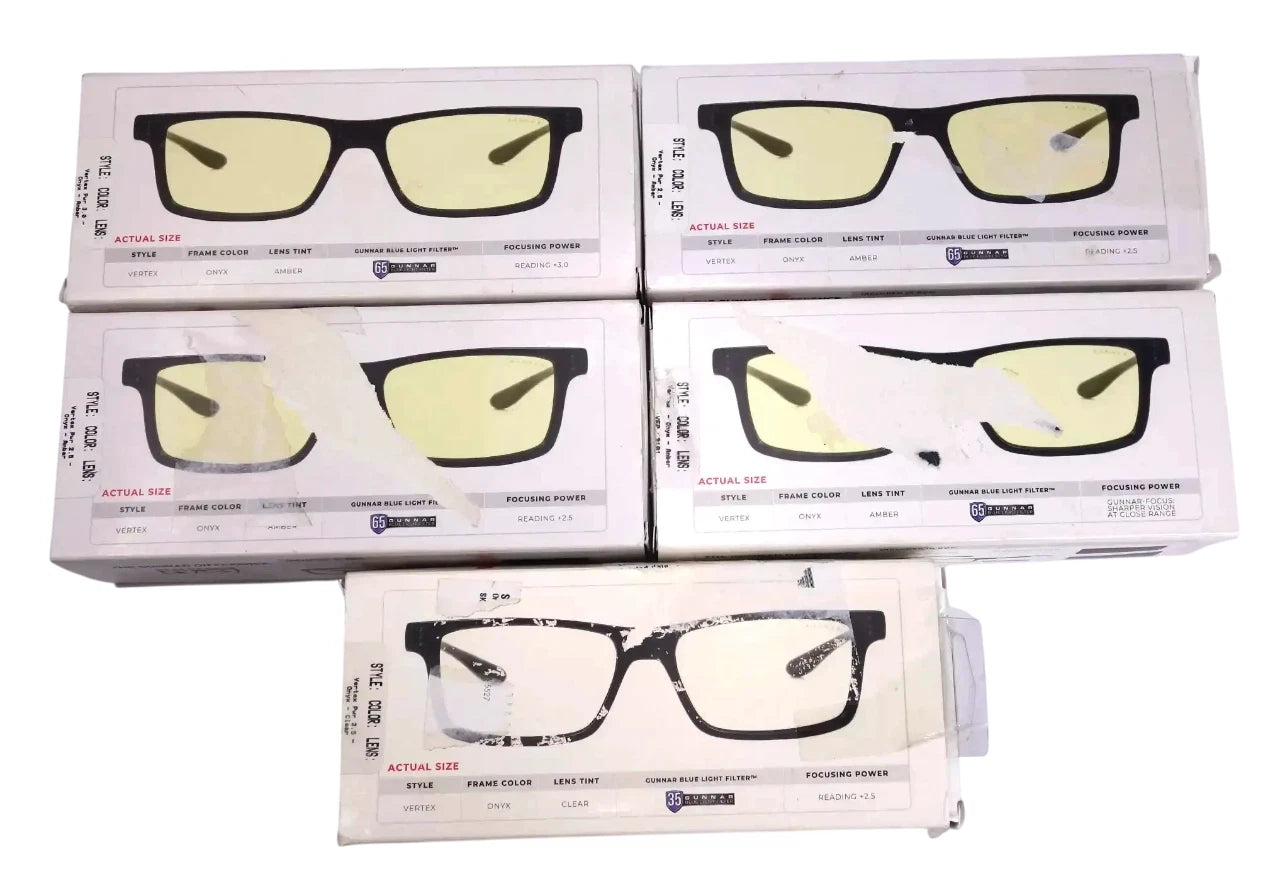 Lot of 5 GUNNAR - VERTEX Blue Light Gaming & Computer - Onyx - Free shipping