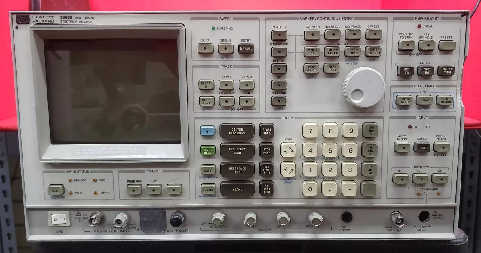 HP - Agilent - Keysight 3585B 3008A01108 Spectrum Analyzer, 20Hz to 40MHz - XG eqpt