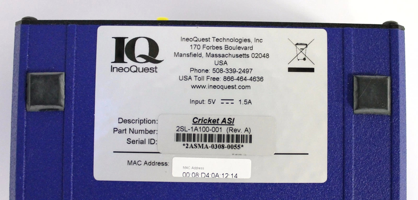 IneoQuest Cricket ASI MPEG IPTV Video Monitor / Analyzer 2SL-1A100-001